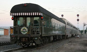 NYC-3 private luxury rail car traveling in the West